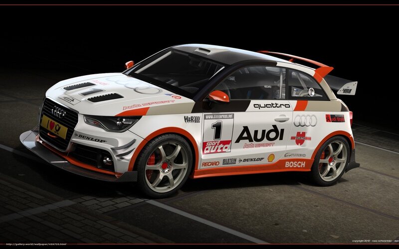 White Audi Race Car — Dramatic