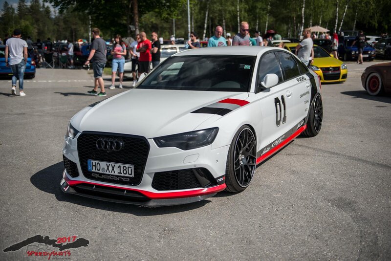 White Audi Race Car — Outdoor