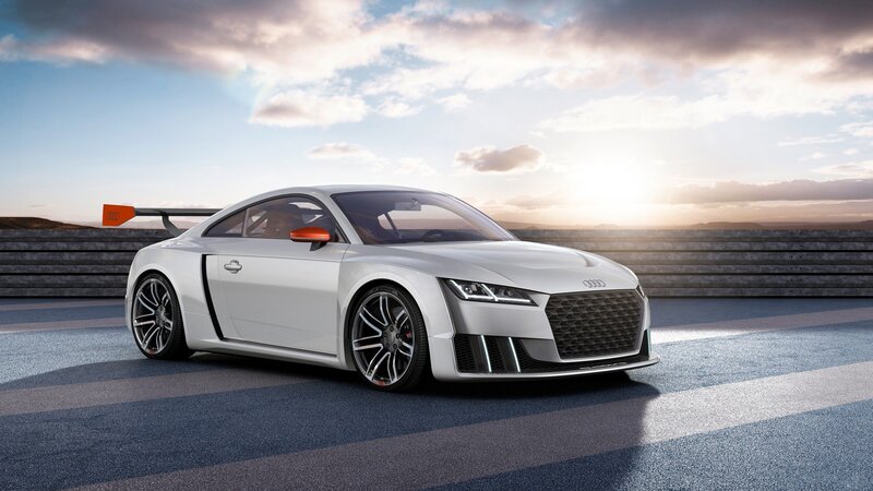 White Audi Race Car — Silver