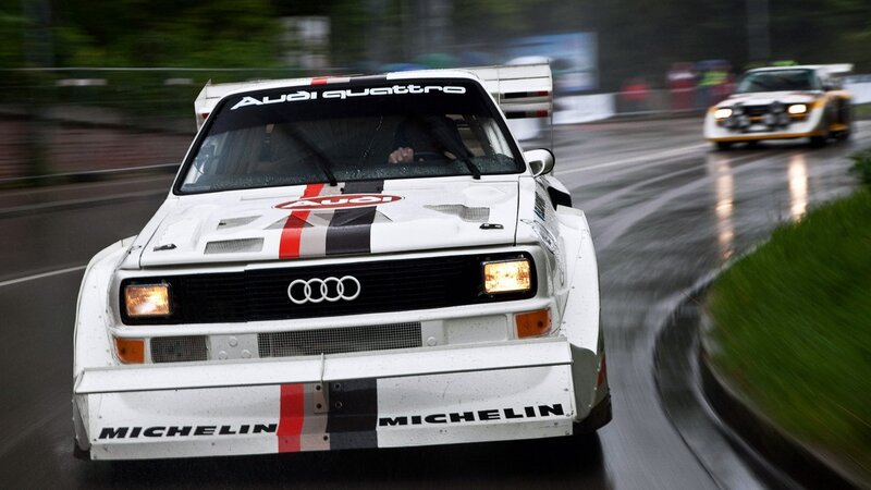 White Audi Rally Car — Dynamic