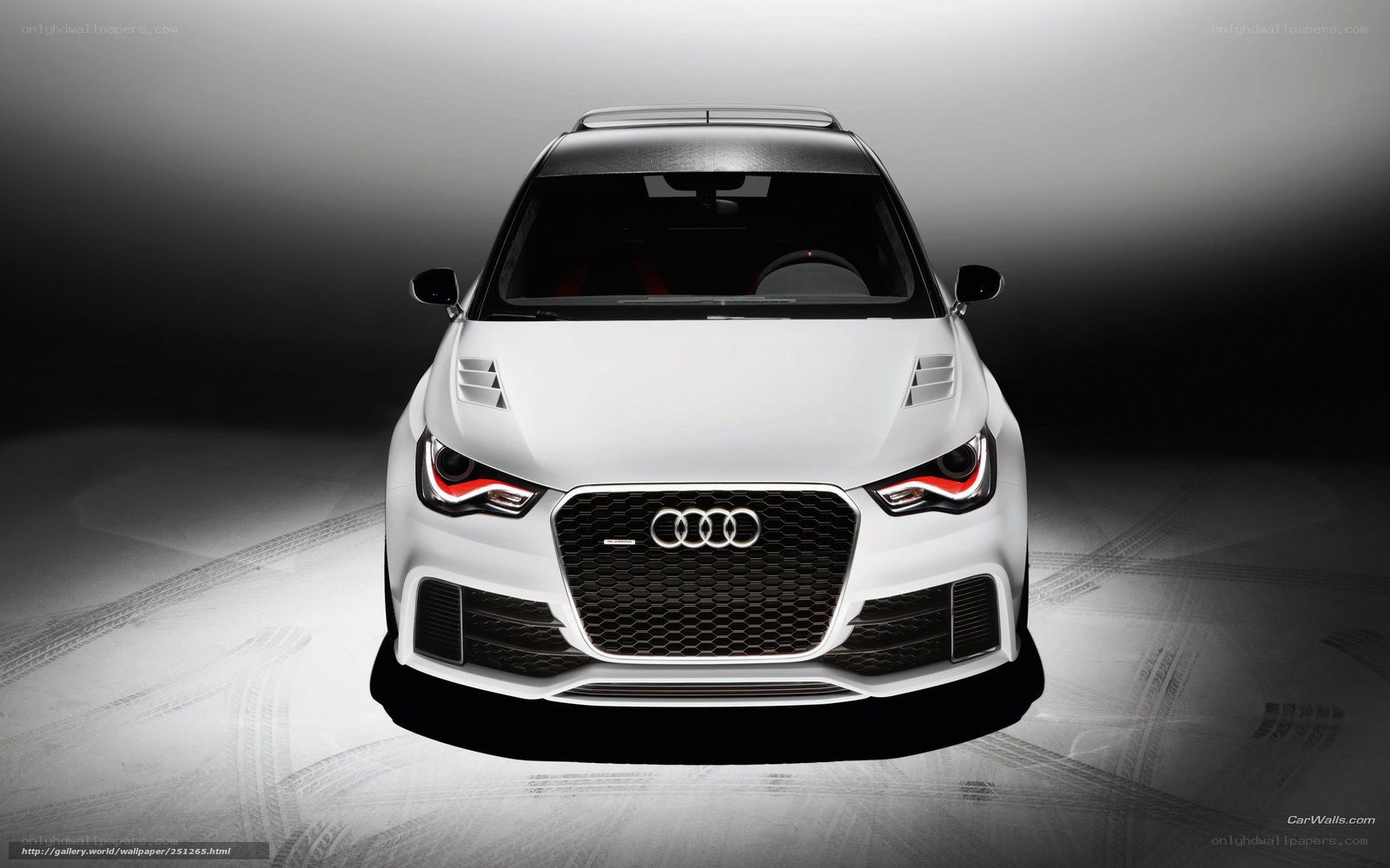 White Audi RS1 front view