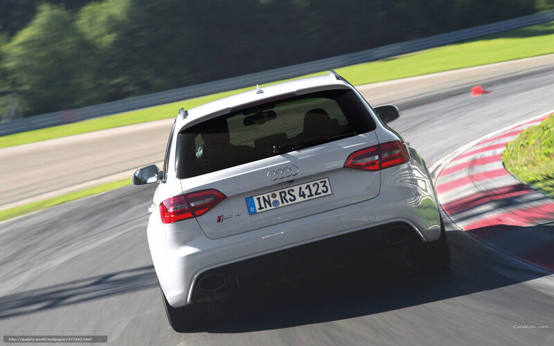 White Audi Rs4 on Track — Dynamic, Afternoon, Photograph, Car