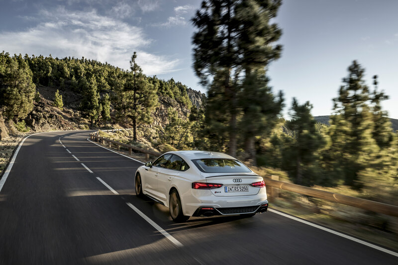 White Audi Rs5 Car — Dynamic