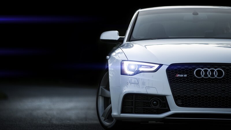 White Audi Rs5 Car