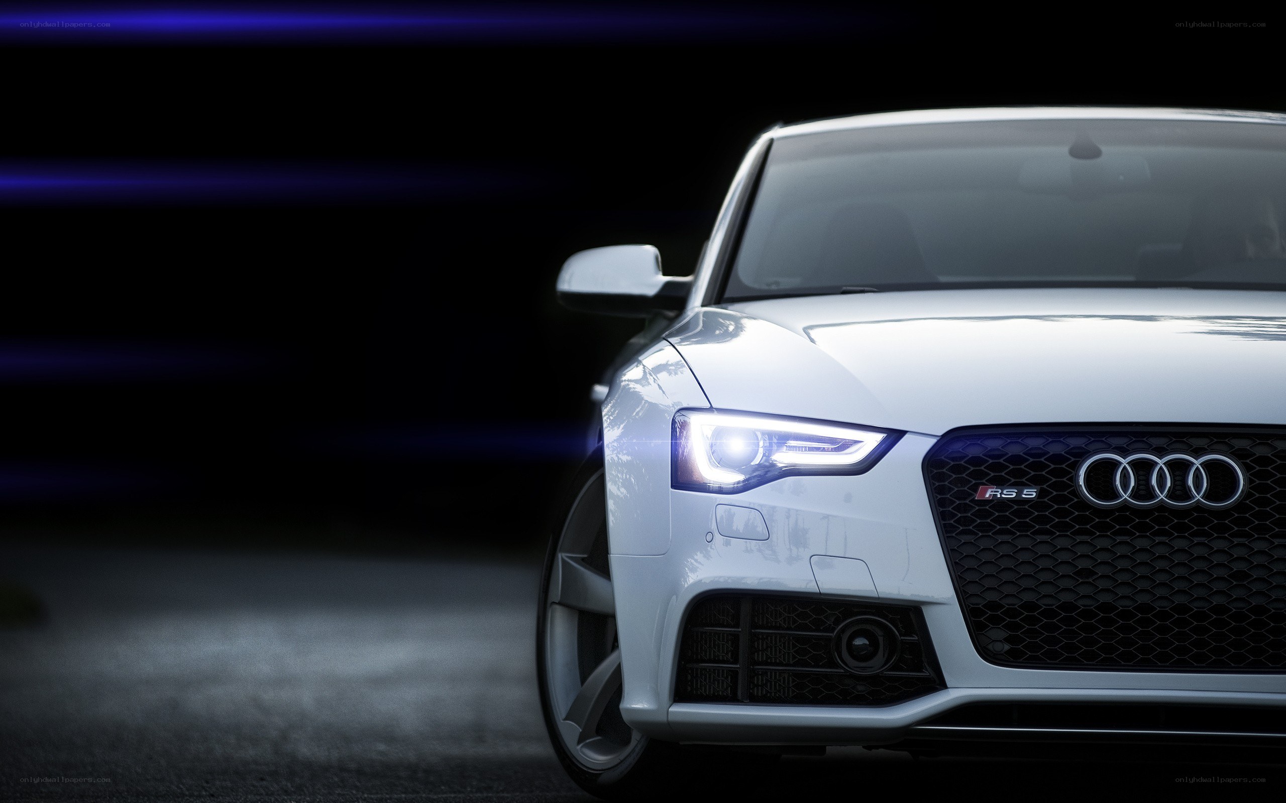 white audi rs5 front view