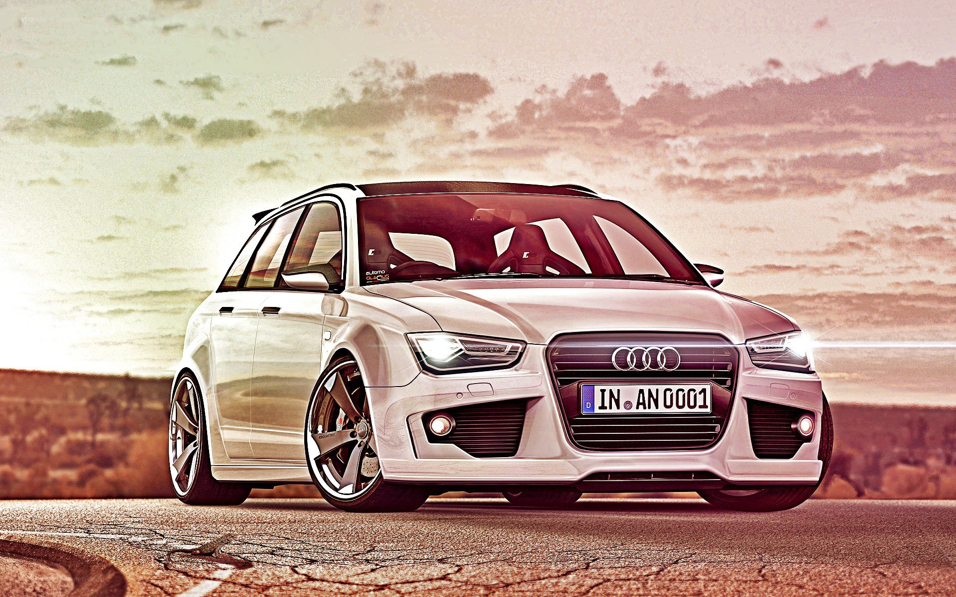 White Audi RS6 on a road