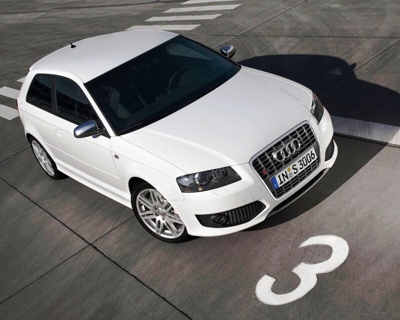 White Audi S3 hatchback