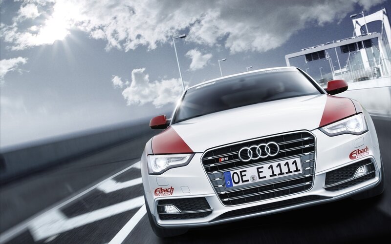 White Audi S5 Car — Dramatic, Afternoon, Photograph