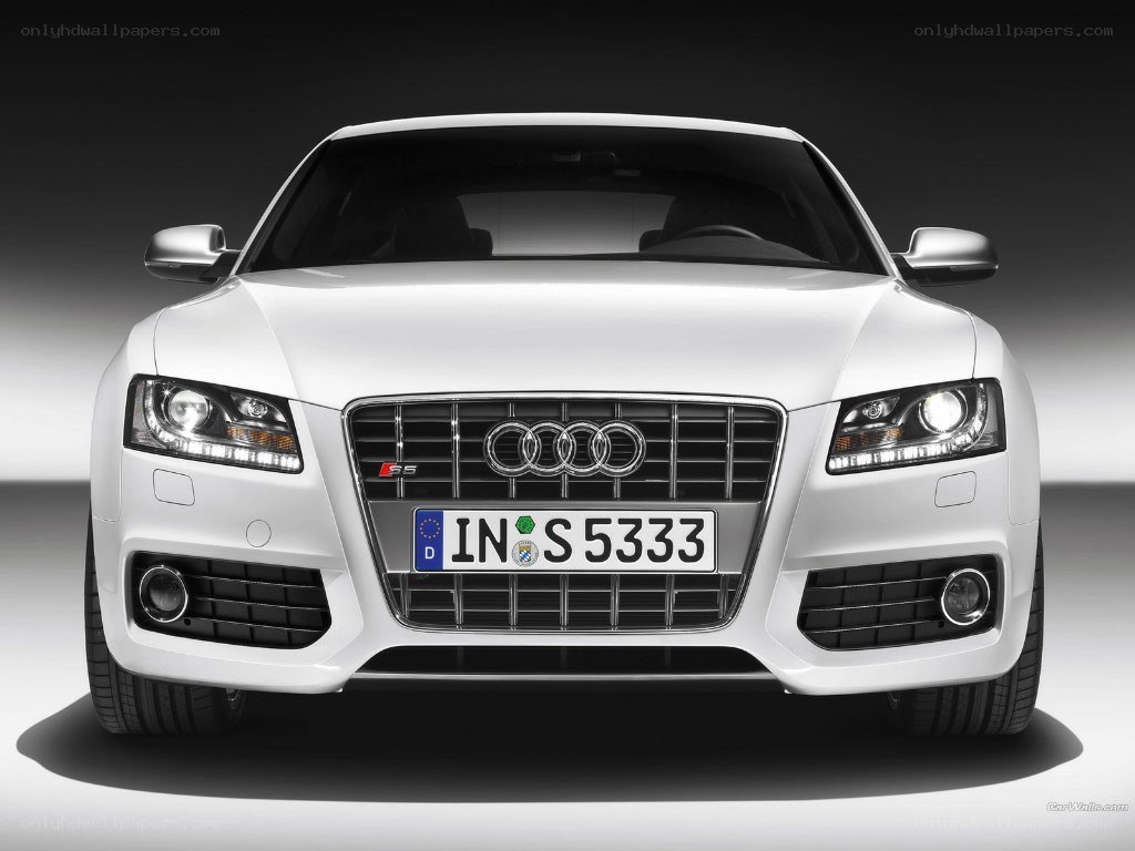 white audi s5 front view