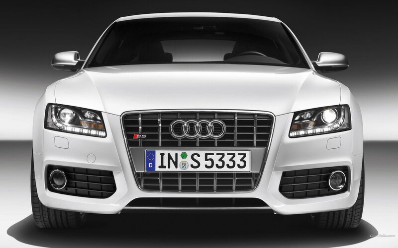 white audi s5 front view