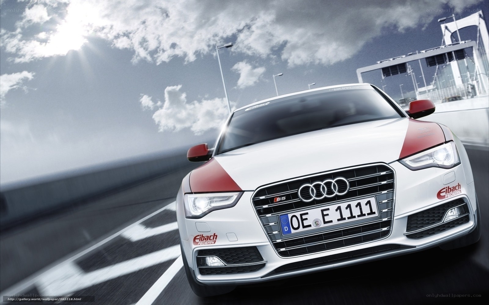 white audi s5 on a bridge