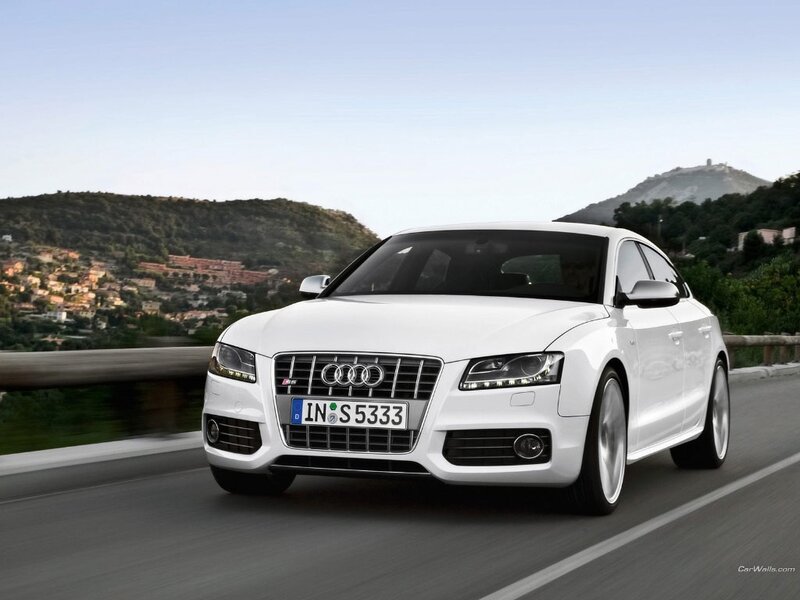 White Audi S5 on a scenic road
