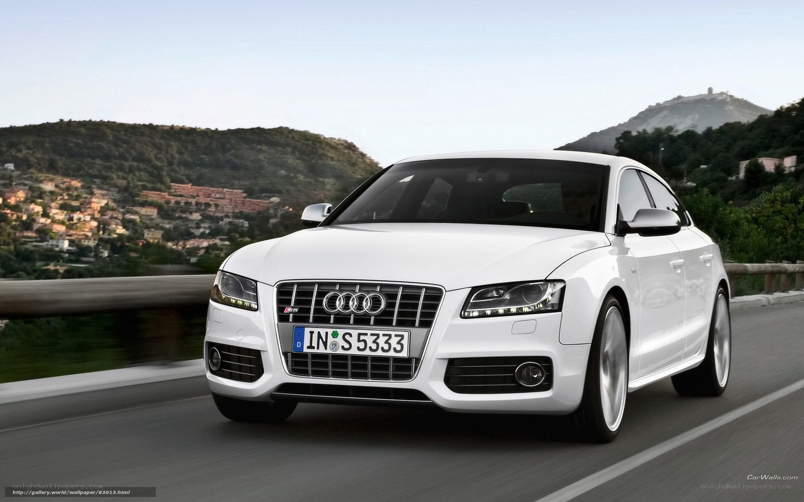 White Audi S5 on a scenic road