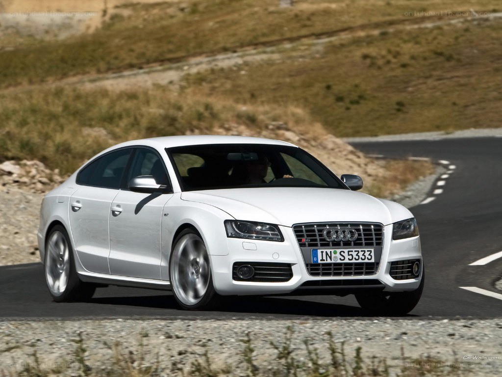 White Audi S5 on a winding road