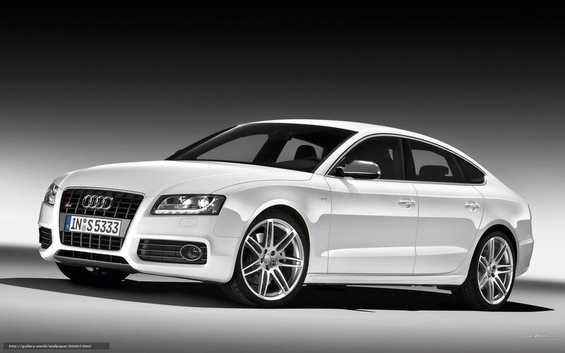 White Audi S5 Sedan — Dramatic