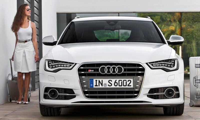 White Audi S6 Car