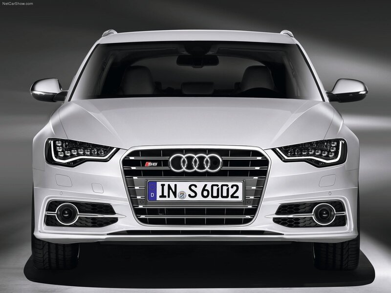 White Audi S6 front view