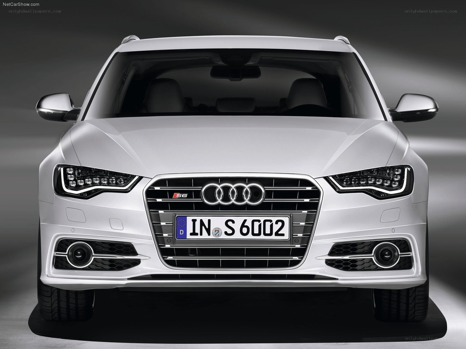 White Audi S6 front view