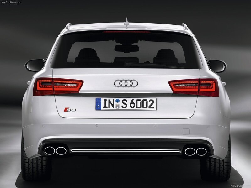 white audi s6 rear view