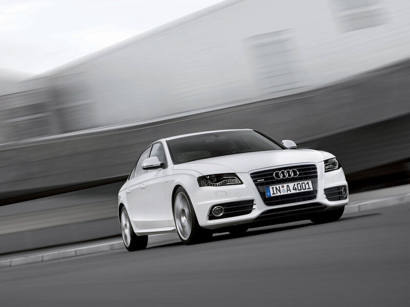 White Audi Sedan — Dynamic