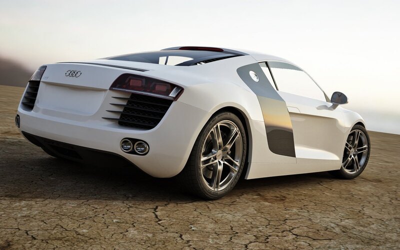 white audi sports car