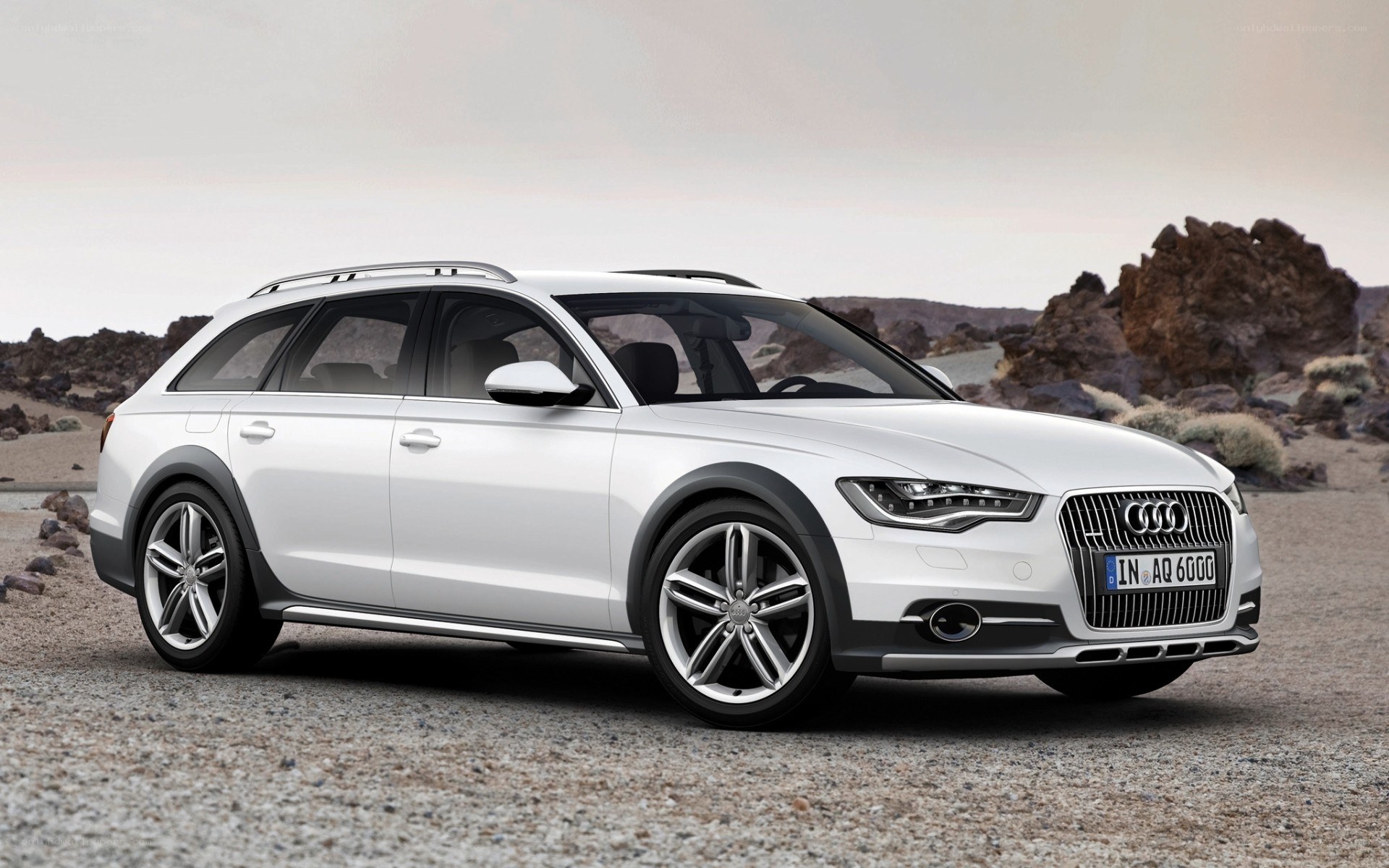 white audi station wagon