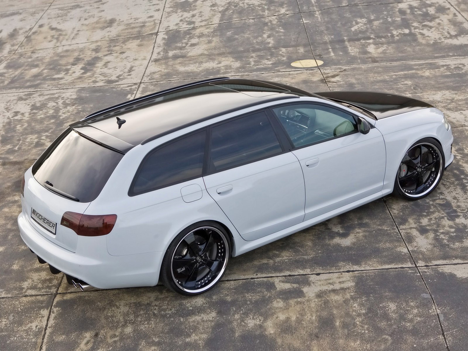white audi station wagon