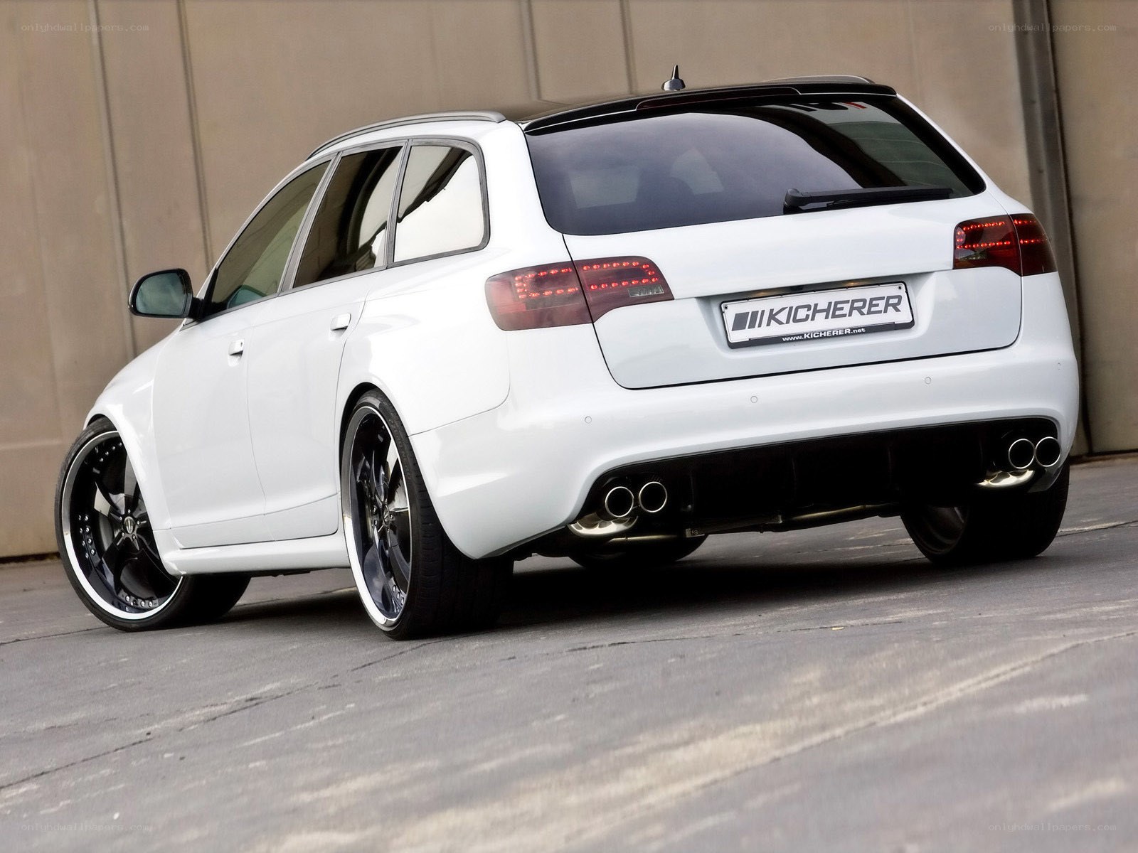 white audi station wagon