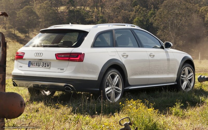 white audi station wagon