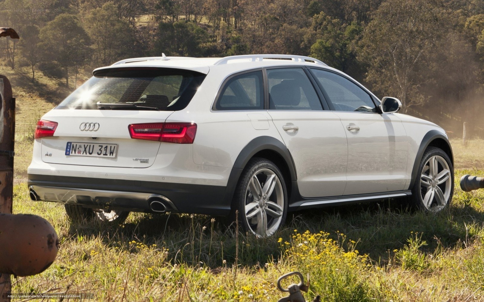 white audi station wagon