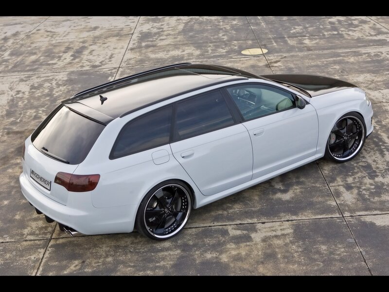 white audi station wagon