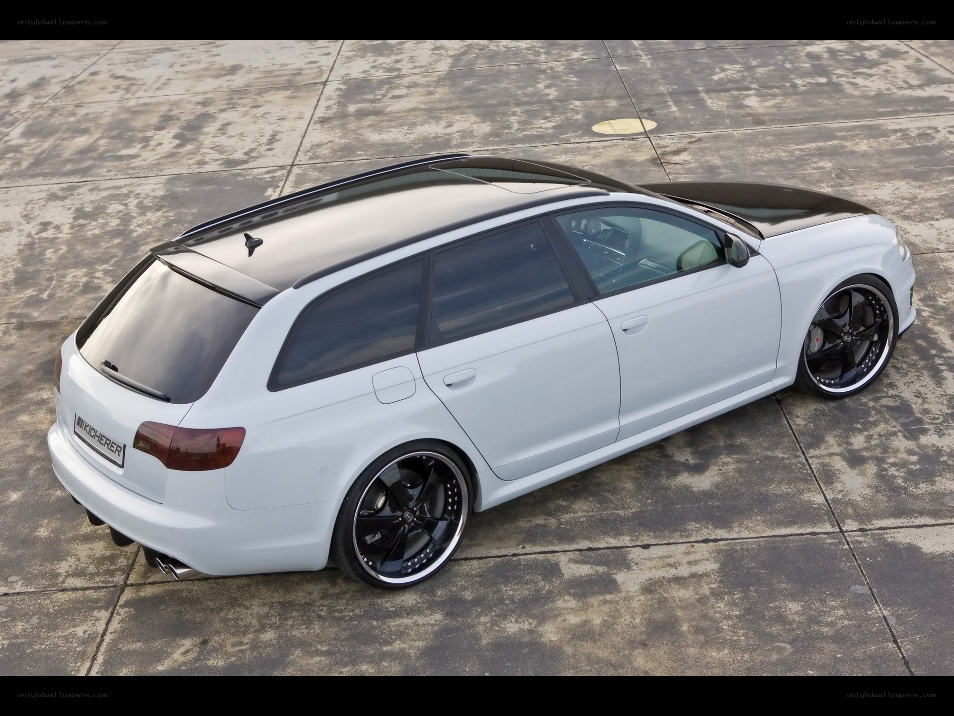 white audi station wagon