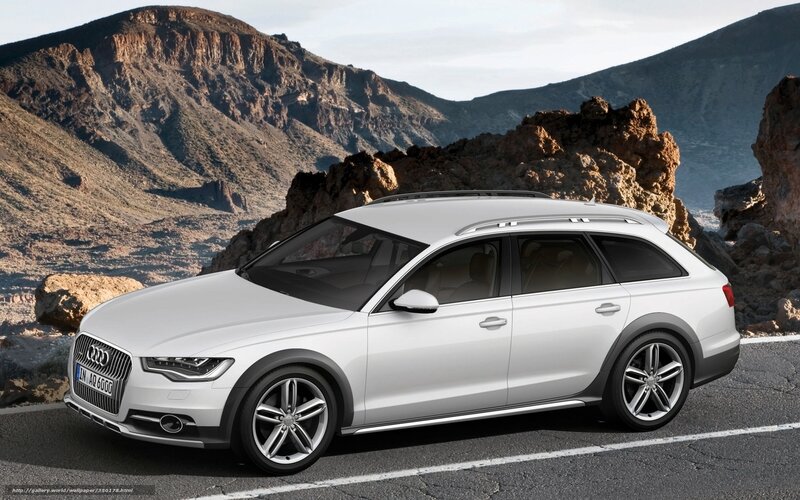 White Audi Station Wagon — Dramatic, Afternoon, Photograph
