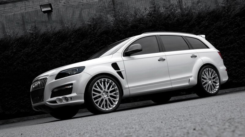 White Audi Station Wagon — Dramatic, Photograph