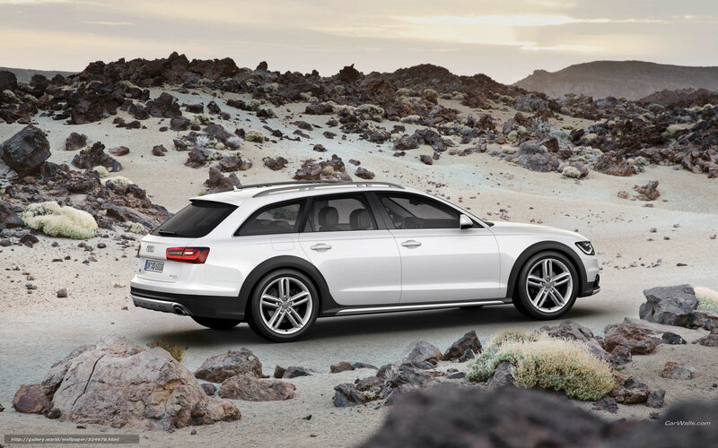 White Audi Station Wagon — Dramatic, Sunset