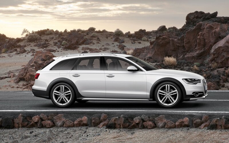 white audi station wagon on road