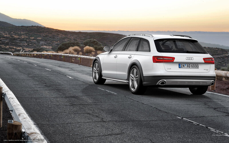 White Audi Station Wagon — Serene, Sunset
