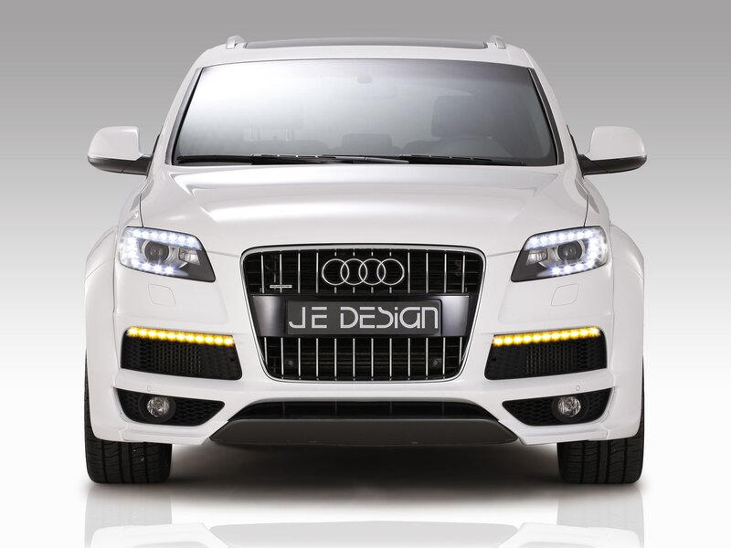 White Audi SUV front view