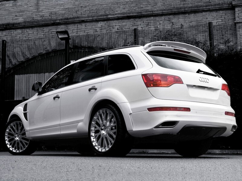 white audi suv parked