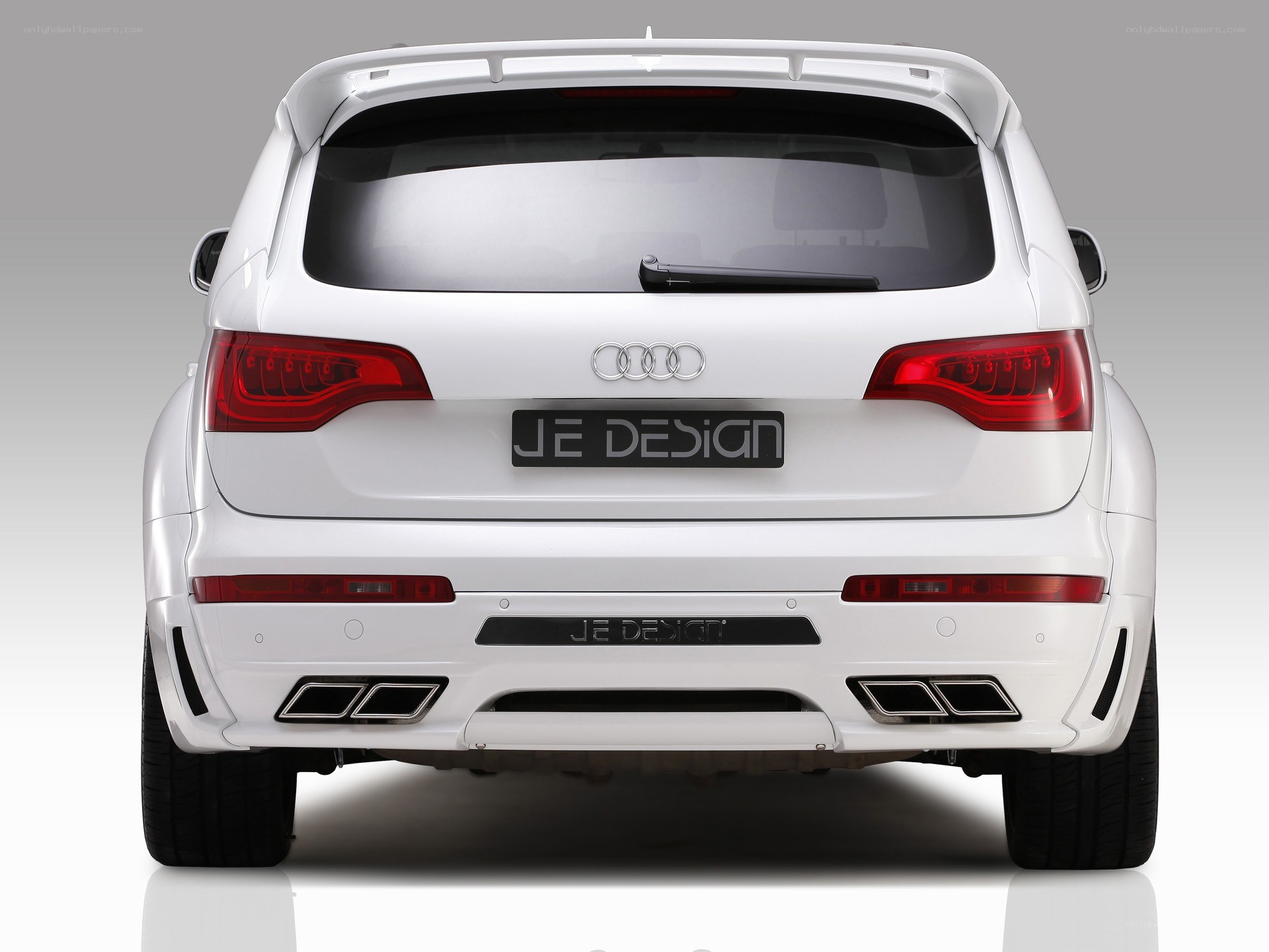 white audi suv rear view
