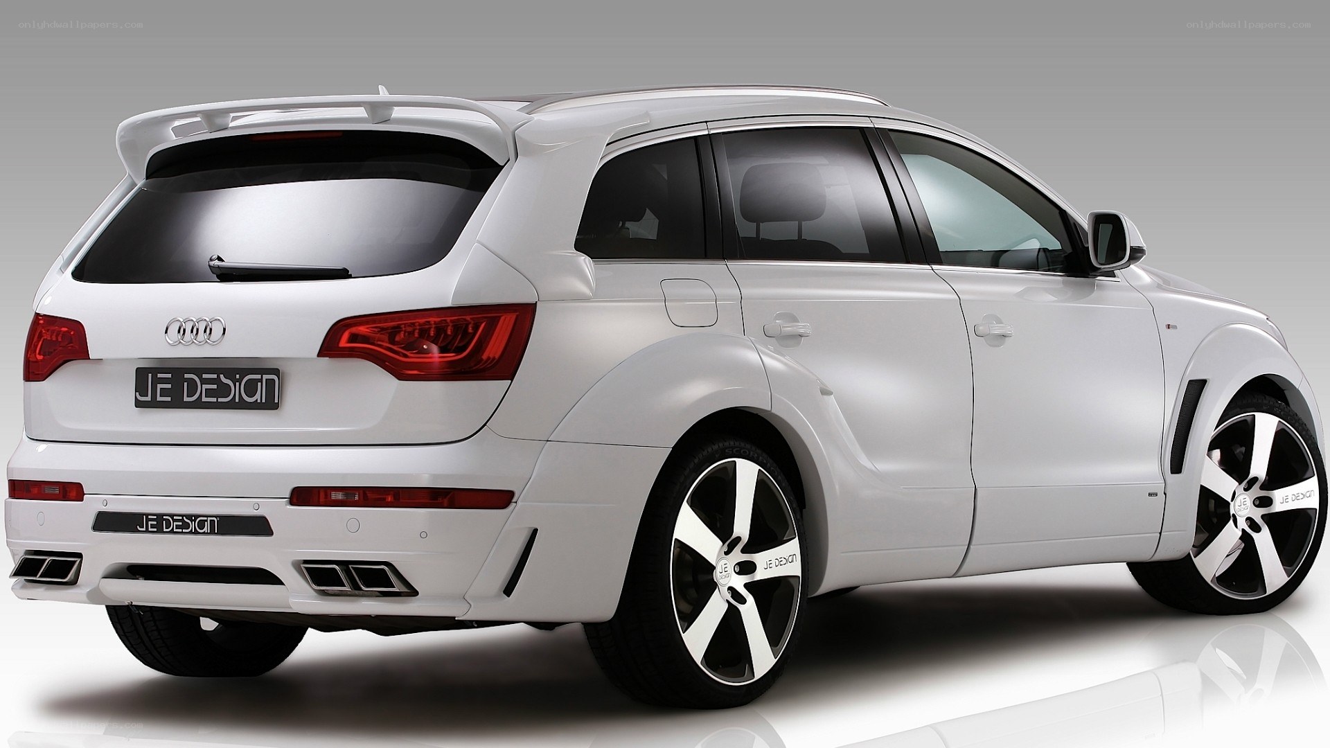white audi suv with je design