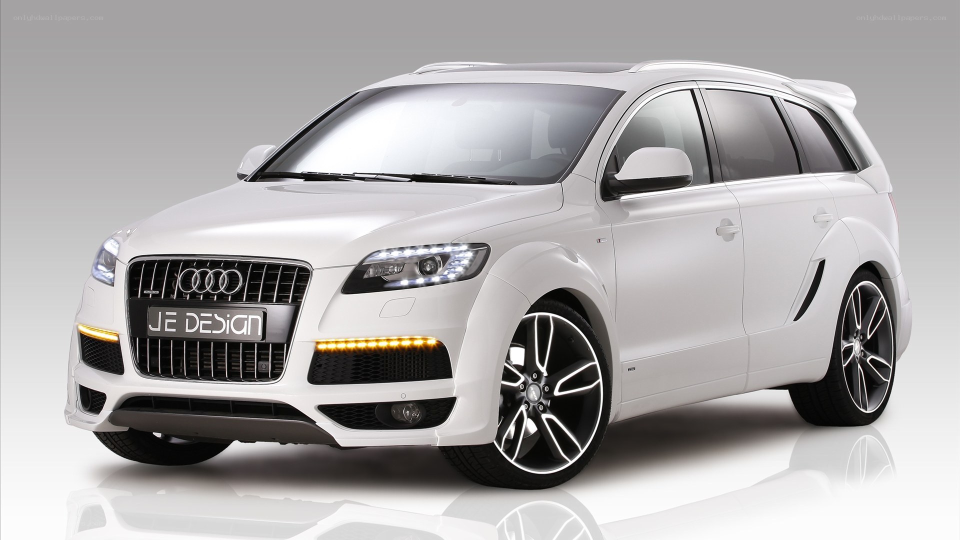 white audi suv with je design