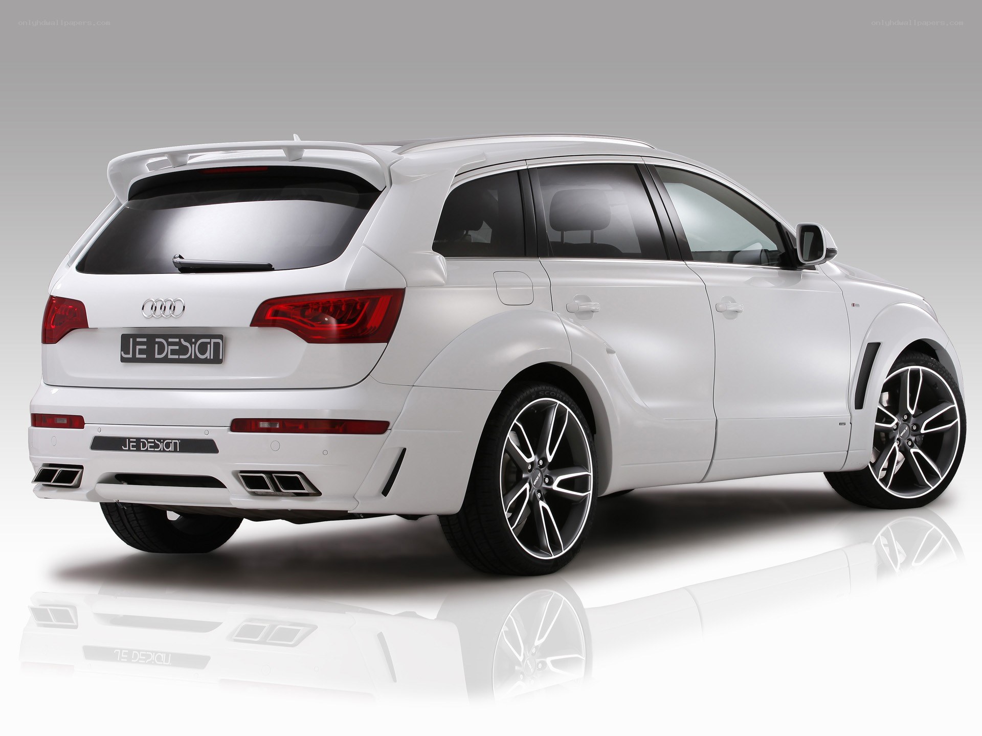 white audi suv with je design
