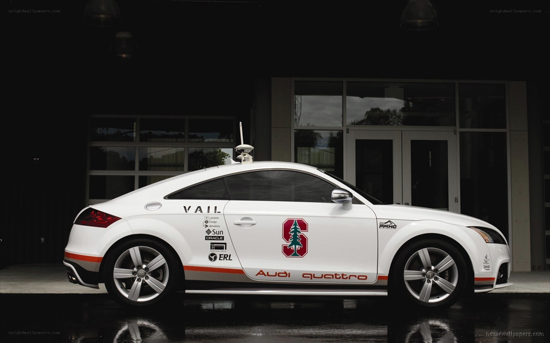 white audi tt autonomous car