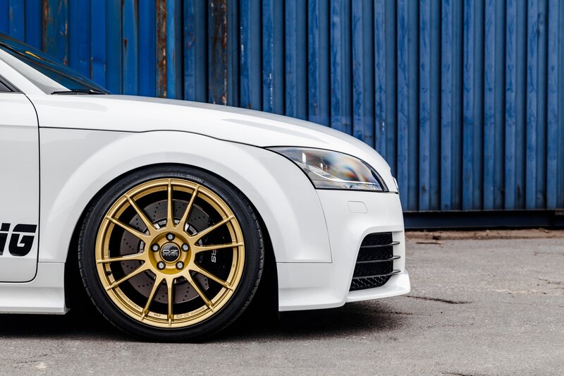 White Audi Tt Car — Dramatic
