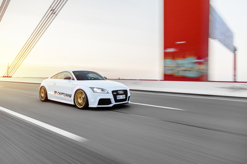 White Audi Tt Car — Dynamic, Sunset