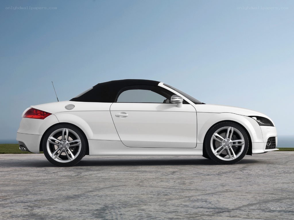white audi tt convertible