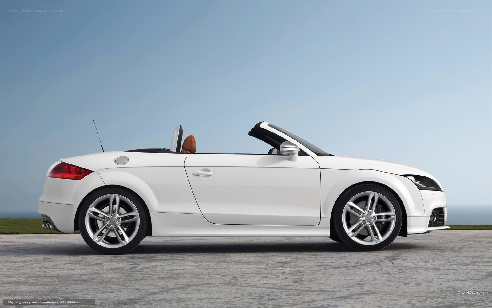 white audi tt convertible