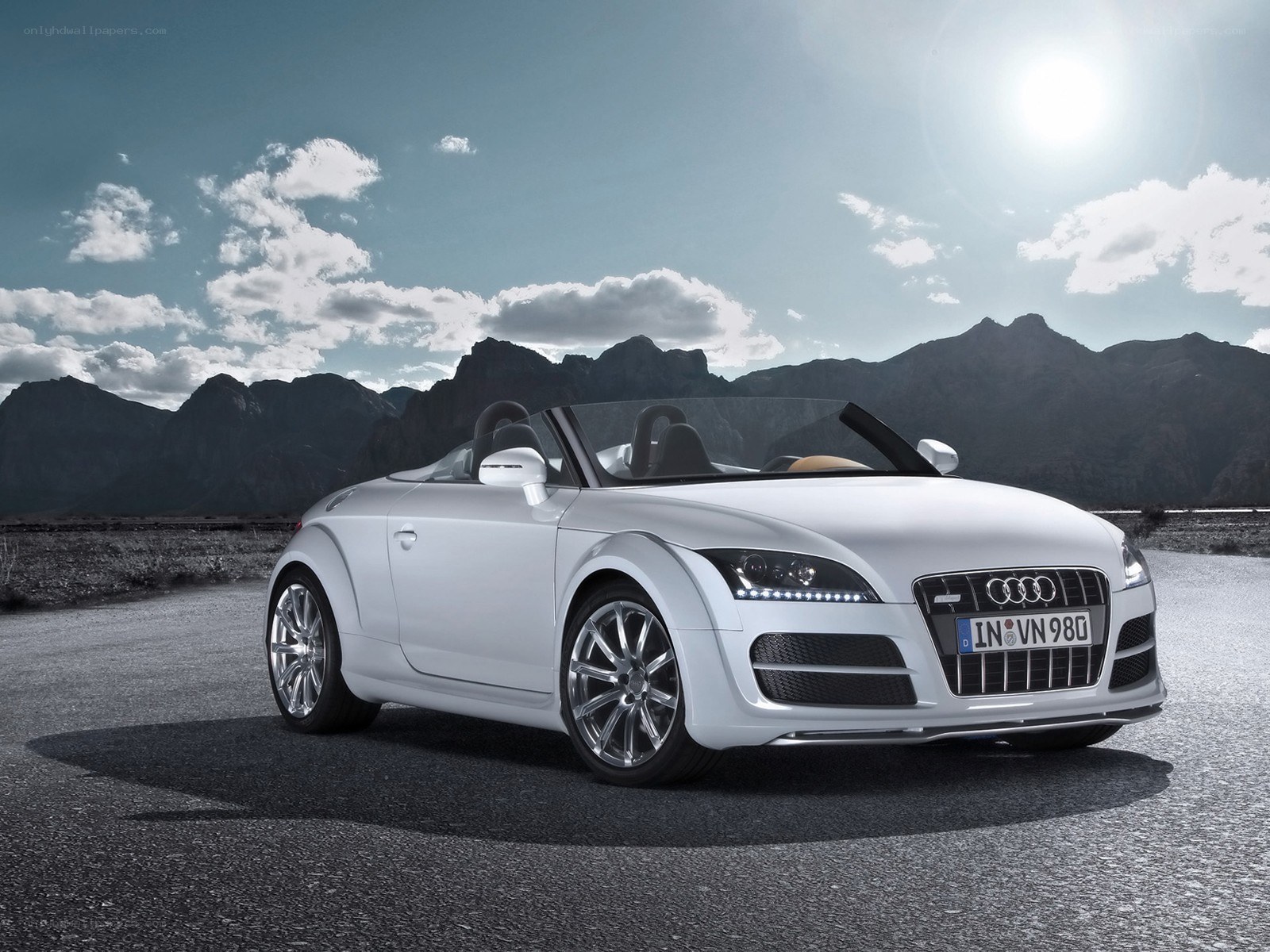 White Audi TT Roadster