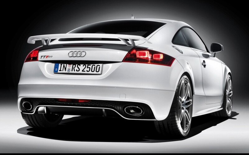 White Audi Tt Rs Car — Dramatic, Photograph